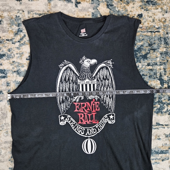 Ernie Ball Guitar Strings Shirt Mens L Black Graphic Print T-Shirt Distressed - Picture 7 of 8